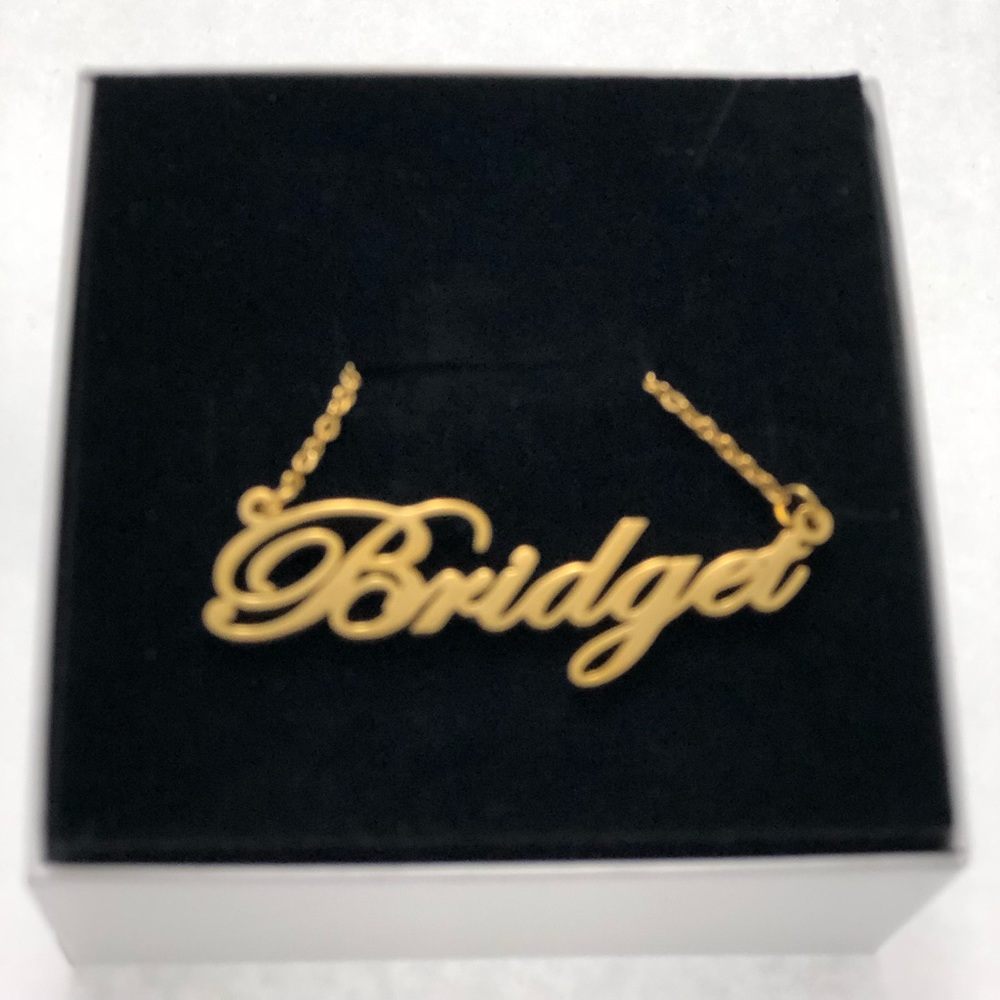 14K Gold Plated Name Necklace  -Bridget